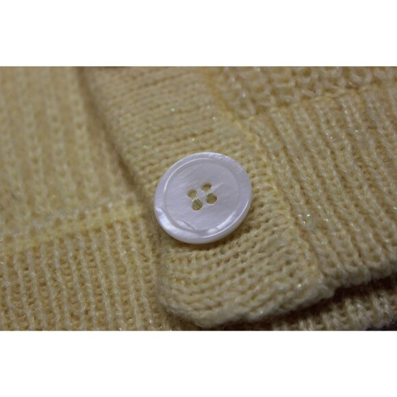 Alessandra Rich women's ‎ cropped embellished mohair blend cardigan sweater 36 - Picture 9 of 12